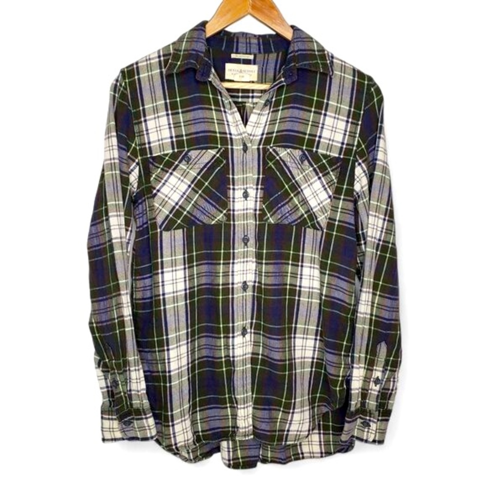Denim & Supply by Ralph Lauren Utility Shirt Men's Farm Western Plaid Pockets S